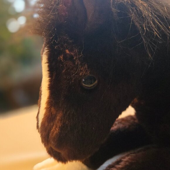 BREYER RESTING LARGE BROWN WHITE HORSE DISPLAYED ONLY - Picture 2 of 12